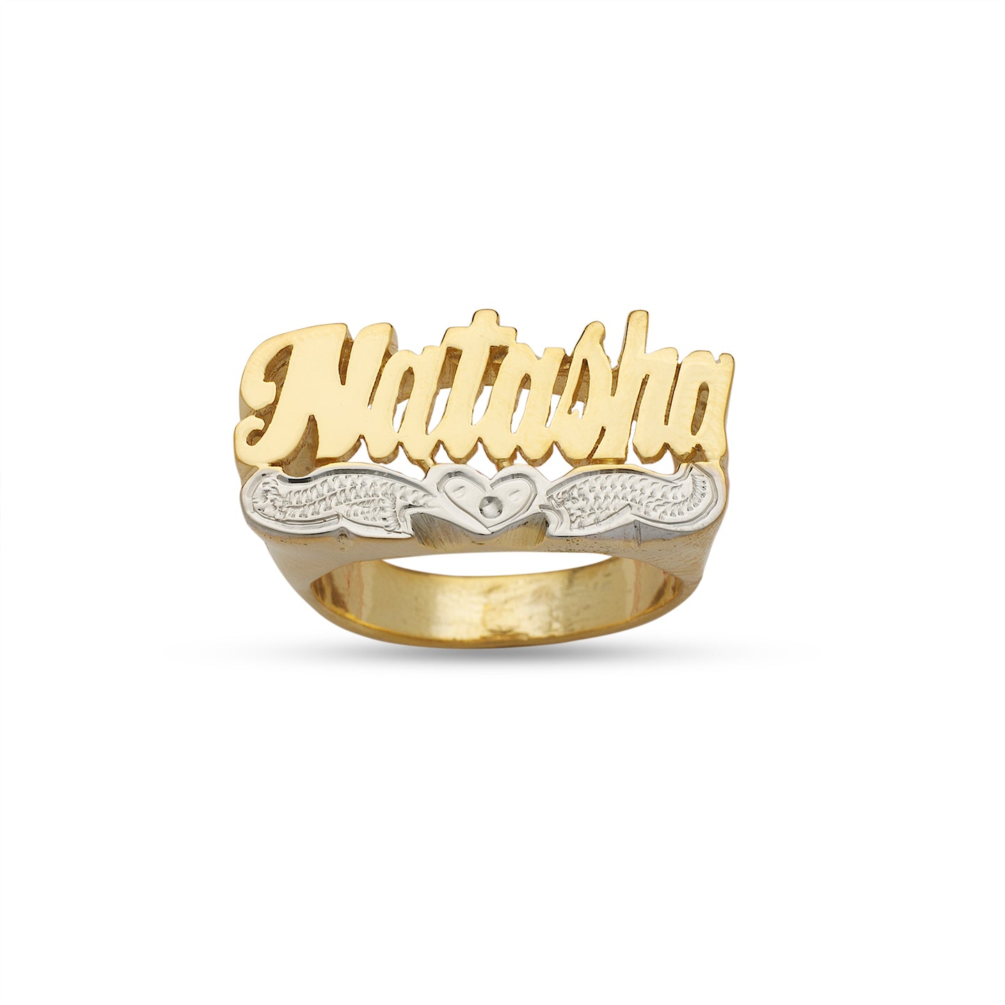 Better Jewelry Script 10K Gold Name Ring
