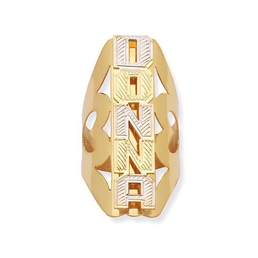 Better Jewelry Vertical 14K Gold Name Ring