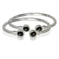 Better Jewelry Evil Eye Ends .925 Sterling Silver West Indian Bangles PAIR