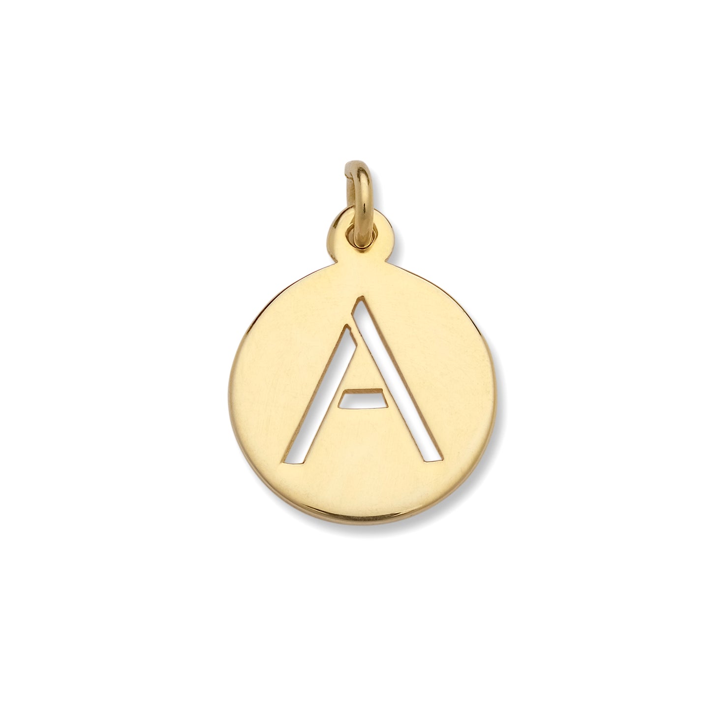 Better Jewelry Round 10K Gold Pendant with Initial