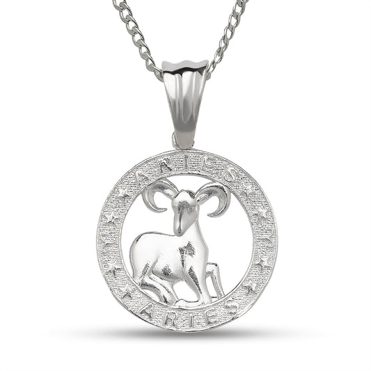 Better Jewelry .925 Sterling Silver Zodiac Sign Necklace