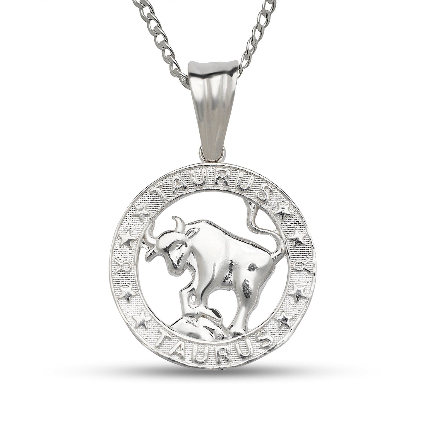 Better Jewelry .925 Sterling Silver Zodiac Sign Necklace