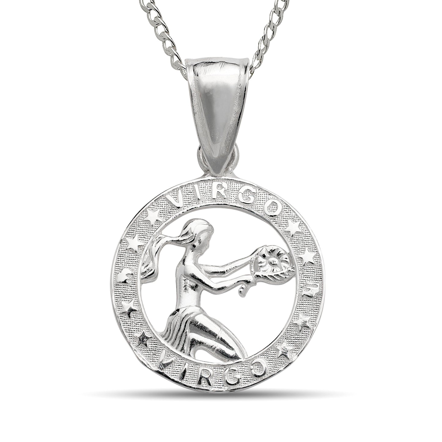 Better Jewelry .925 Sterling Silver Zodiac Sign Necklace