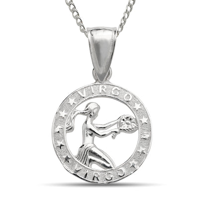 Better Jewelry .925 Sterling Silver Zodiac Sign Necklace