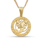Better Jewelry .925 Sterling Silver Zodiac Sign Necklace 14K Gold Plated