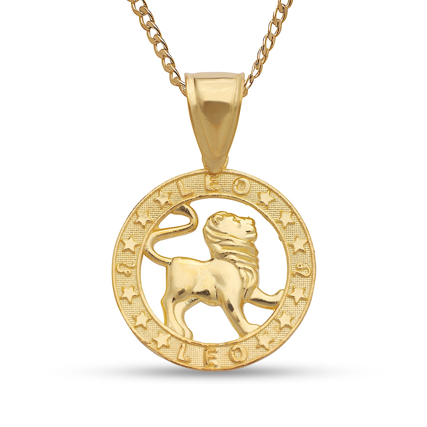 Better Jewelry .925 Sterling Silver Zodiac Sign Necklace 14K Gold Plated