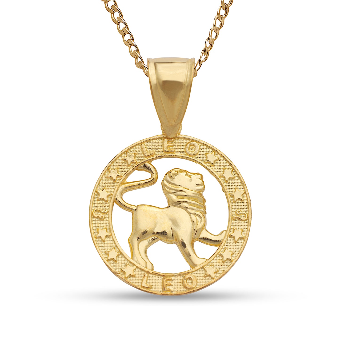 Zodiac Sign .925 Sterling Silver Necklace w. 14K Gold Plate