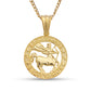 Better Jewelry .925 Sterling Silver Zodiac Sign Necklace 14K Gold Plated