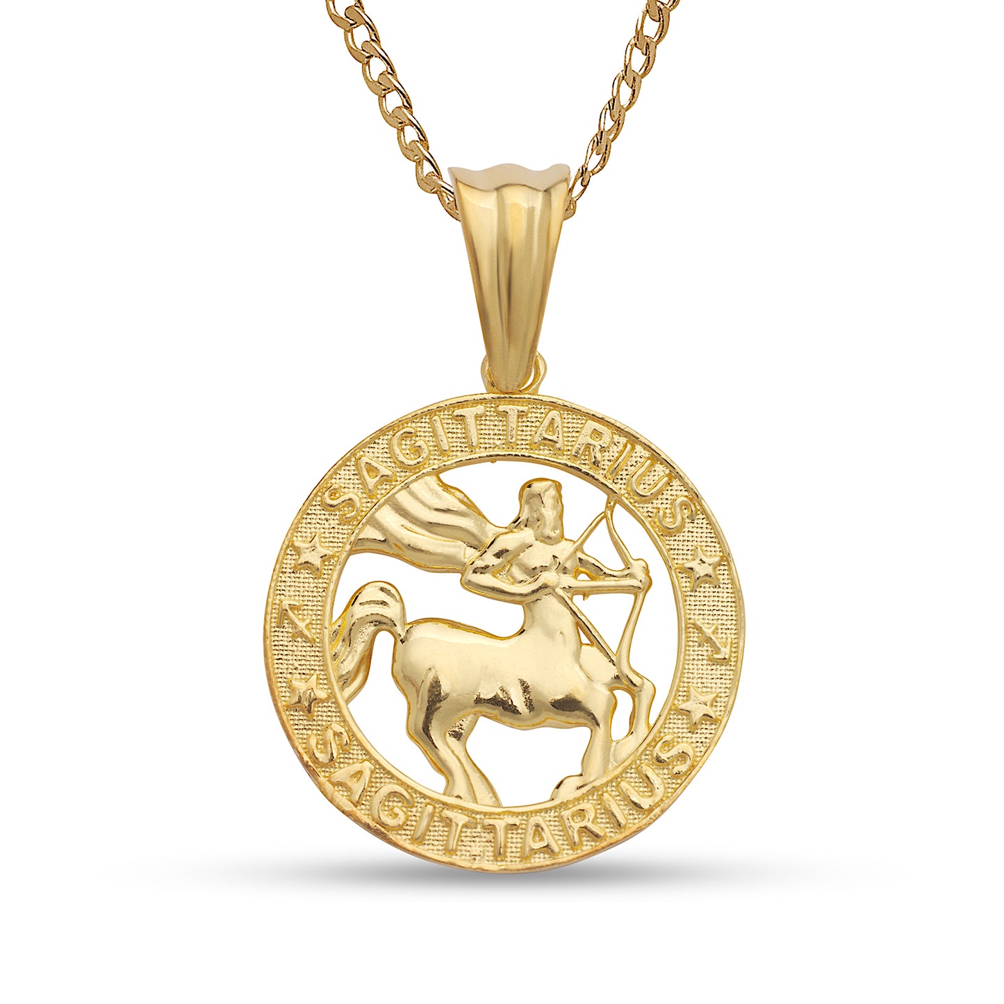 Better Jewelry .925 Sterling Silver Zodiac Sign Necklace 14K Gold Plated