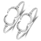 Better Jewelry .925 Sterling Silver Crescent Horn Bangle (1 pair)