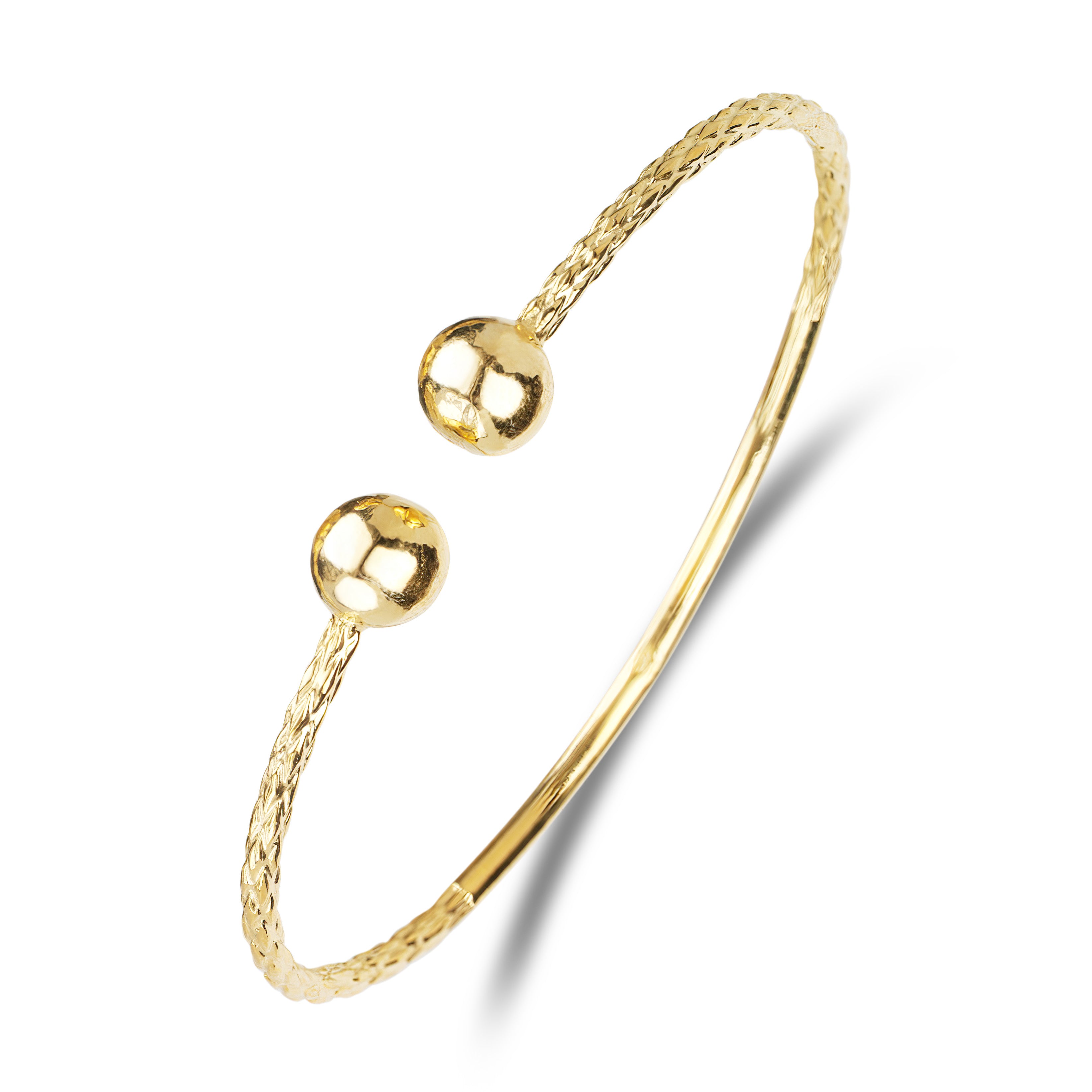 1/3 CT. T.W. Marquise and Round Diamond Alternating Bangle in 10K Gold –  7.5