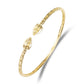 Better Jewelry Yellow Gold Solid West Indian Bangle Cocoa Pods Ends, 1 piece