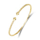 Better Jewelry 10K Yellow Gold West Indian Bangle Smooth Pyramids Ends   1 piece