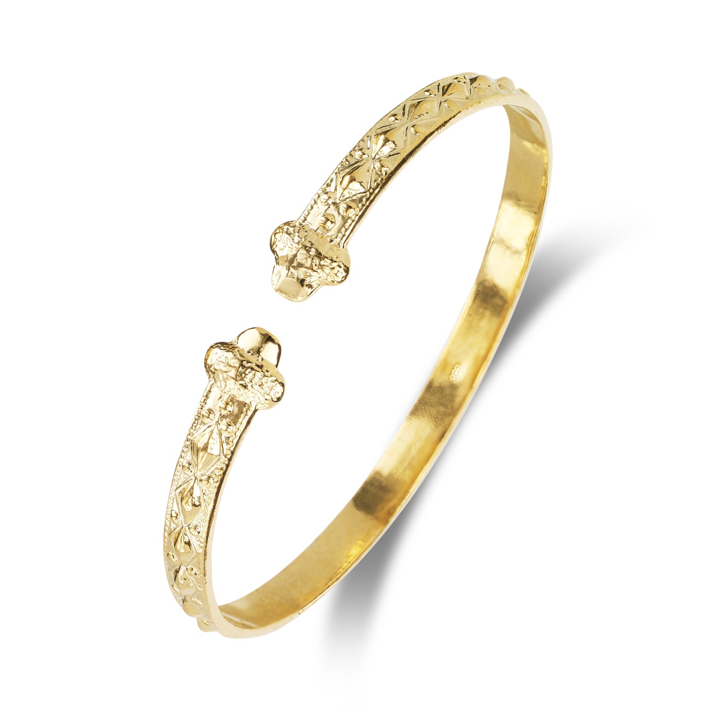 Solid 10k Yellow Gold & Diamond Flat Spiral Dangle/Drop Earrings