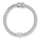 Better Jewelry .925 Sterling Silver Miami Cuban Chain "Hearts" Set (Bracelet+Necklace)