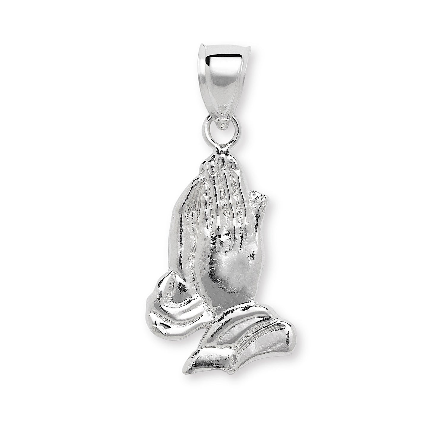 Better Jewelry .925 Sterling Silver Praying Hands Pendant