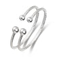 Better Jewelry .925 Sterling Silver Asymmetric Balls Bangles (1 Pair)
