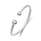 Better Jewelry .925 Sterling Silver Asymmetric Balls Bangles (1 Piece)