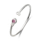 Better Jewelry .925 Sterling Silver Personalized Birthstone Initial Bangle