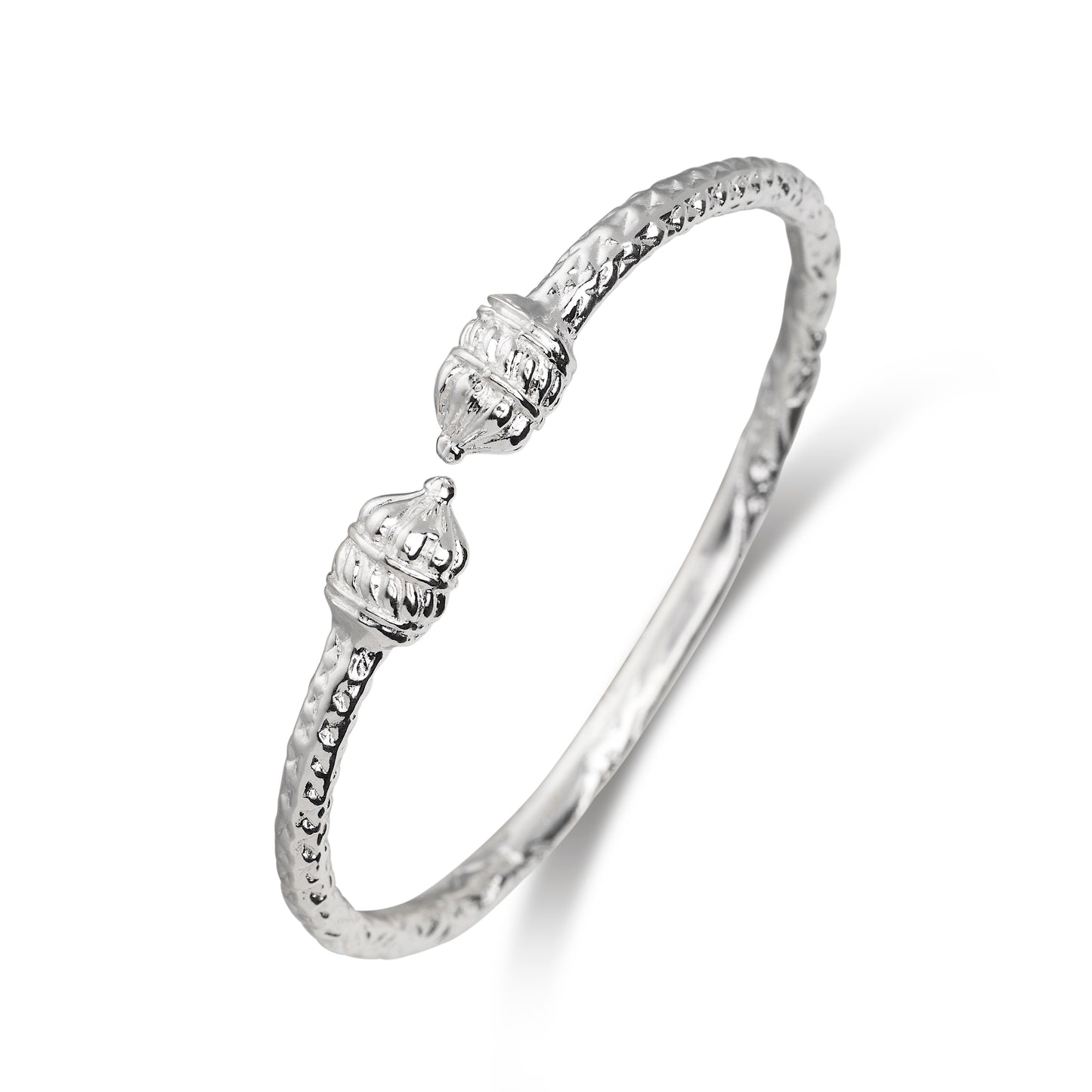 Better Jewelry .925 Sterling Silver Royal Dome Taj Mahal Bangle, 1 piece