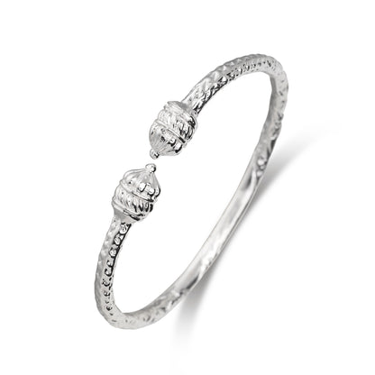Better Jewelry .925 Sterling Silver Royal Dome Taj Mahal Bangle, 1 piece