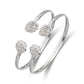 Better Jewelry .925 Sterling Silver Rose Bangles (1 Pair)