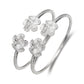 Better Jewelry Flower .925 Sterling Silver West Indian Baby Bangles (Pair) (MADE IN USA)