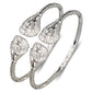 Better Jewelry Native American Chief Head .925 Sterling Silver West Indian Bangles (Pair)