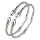 Better Jewelry .925 Sterling Silver West Indian Bangles w Acorn Ends, 1 pair