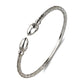 Better Jewelry .925 Sterling Silver West Indian Bangles w Acorn Ends, 1 pair