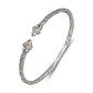Better Jewelry Taj Mahal Ends .925 Sterling Silver West Indian Bangles (PAIR)