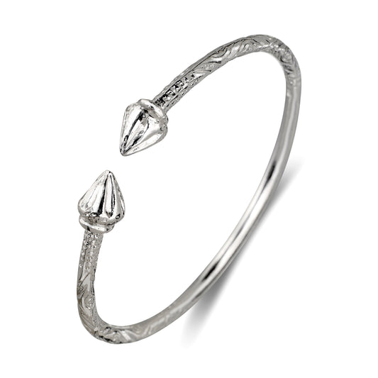 Better Jewelry Arrow .925 Sterling Silver West Indian Bangle, 1 piece