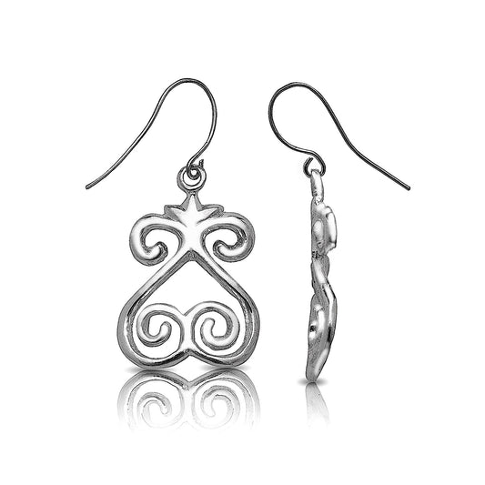 Sankofa .925 Sterling Silver Earrings Lever Back