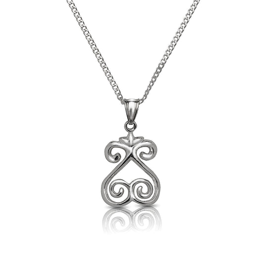 Better Jewelry SANKOFA West Indian Pendant w. Cuban chain .925 Sterling Silver