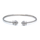 Better Jewelry Large Acorn Ends .925 Sterling Silver West Indian Bangles (1 Piece) (MADE IN USA)