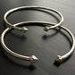 Pointy Bulb .925 Sterling Silver West Indian Bangles (Pair) 7.5 inches (Made in Usa) - Betterjewelry