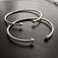 Pointy Bulb .925 Sterling Silver West Indian Bangles (Pair) 7.5 inches (Made in Usa) - Betterjewelry