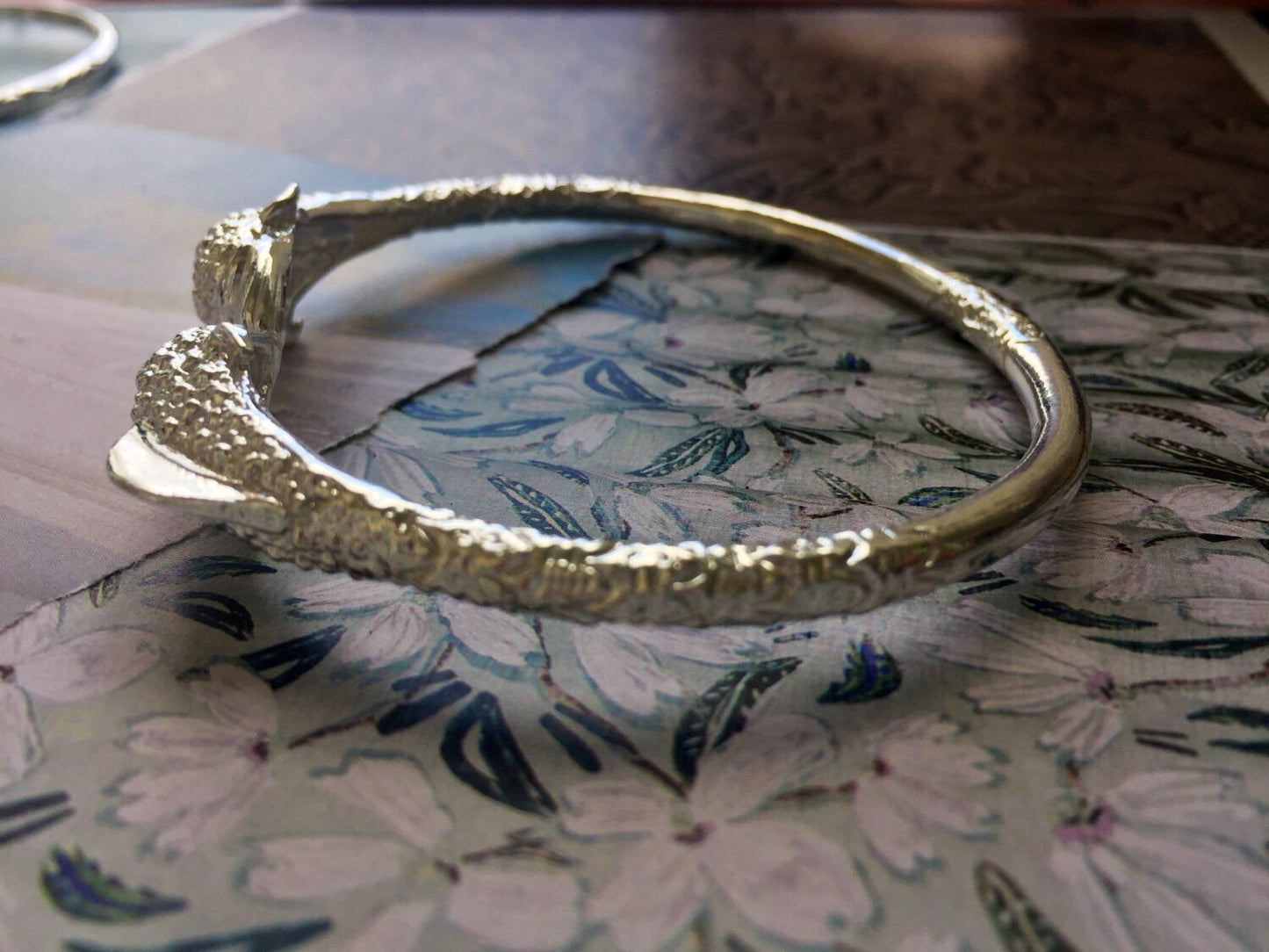 Dolphin .925 Sterling Silver West Indian Bangle (34g, 4mm) - Betterjewelry