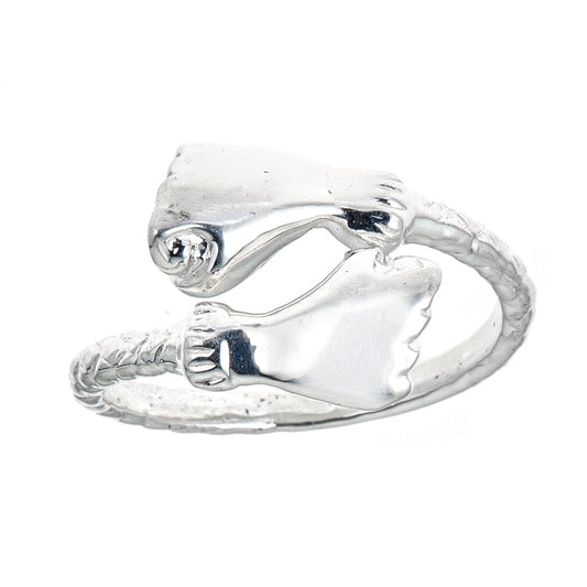 Fist Ends .925 Sterling Silver West Indian Style Ring - Betterjewelry