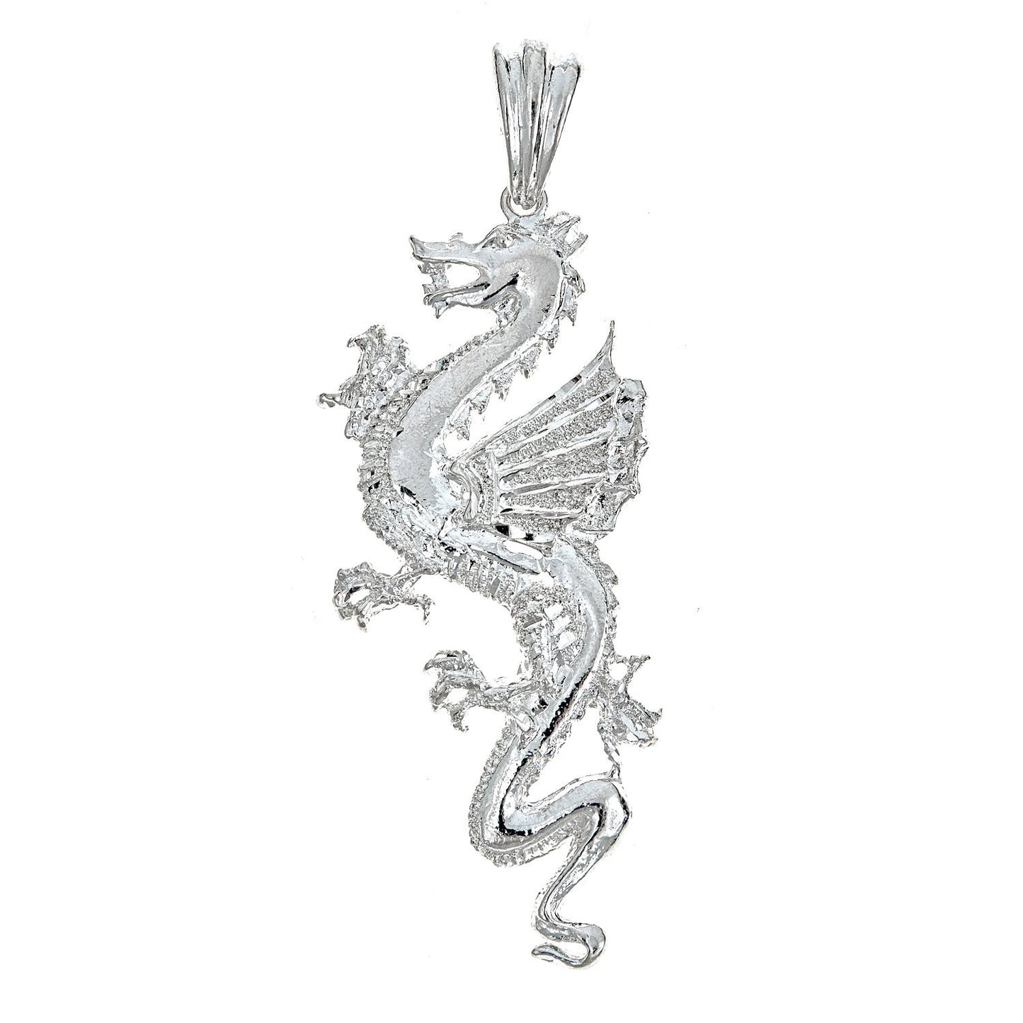 925 Sterling Silver Vintage Dragon Pendant - Made in USA (12 grams) - Betterjewelry