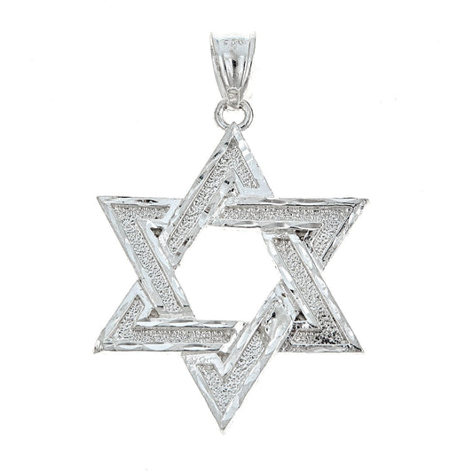 925 Sterling Silver Classic Star of David Pendant - MADE IN USA (6 grams) - Betterjewelry