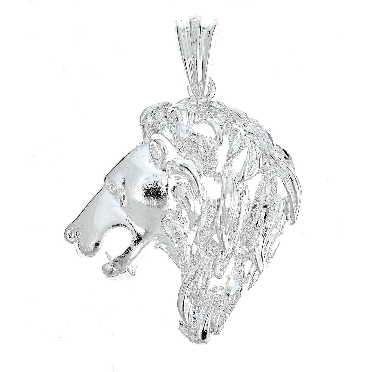 925 Sterling Silver Powerful Lion Pendant (13 grams) - Betterjewelry