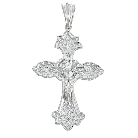 925 Sterling Silver Large Gothic Crucifix Pendant - MADE IN USA (11 grams) - Betterjewelry