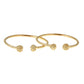 Better Jewelry Textured Ball .925 Sterling Silver West Indian Baby Bangles (Pair) (Made in USA)