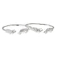 Solid .925 Sterling Silver West Indian Bangles with Dragon Ends; 93 grams (PAIR) - Betterjewelry