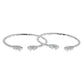 Solid .925 Sterling Silver Stone Lion West Indian Bangles (MADE IN USA) - Betterjewelry