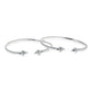 Solid .925 Sterling Silver Flat Ridged Arrow West Indian Bangles (MADE IN USA) - Betterjewelry