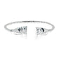 NEW Solid .925 Sterling Silver African Mask West Indian Bangle (MADE in USA) - Betterjewelry