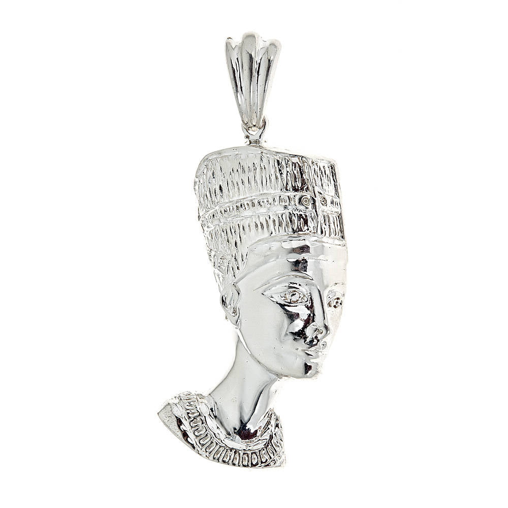 Better Jewelry Large .925 Sterling Silver Queen Nefertiti Pendant (MADE IN USA)