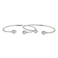 Solid .925 West Indian Bangles with Love Knot Ends - Pair (Made in USA) - Betterjewelry